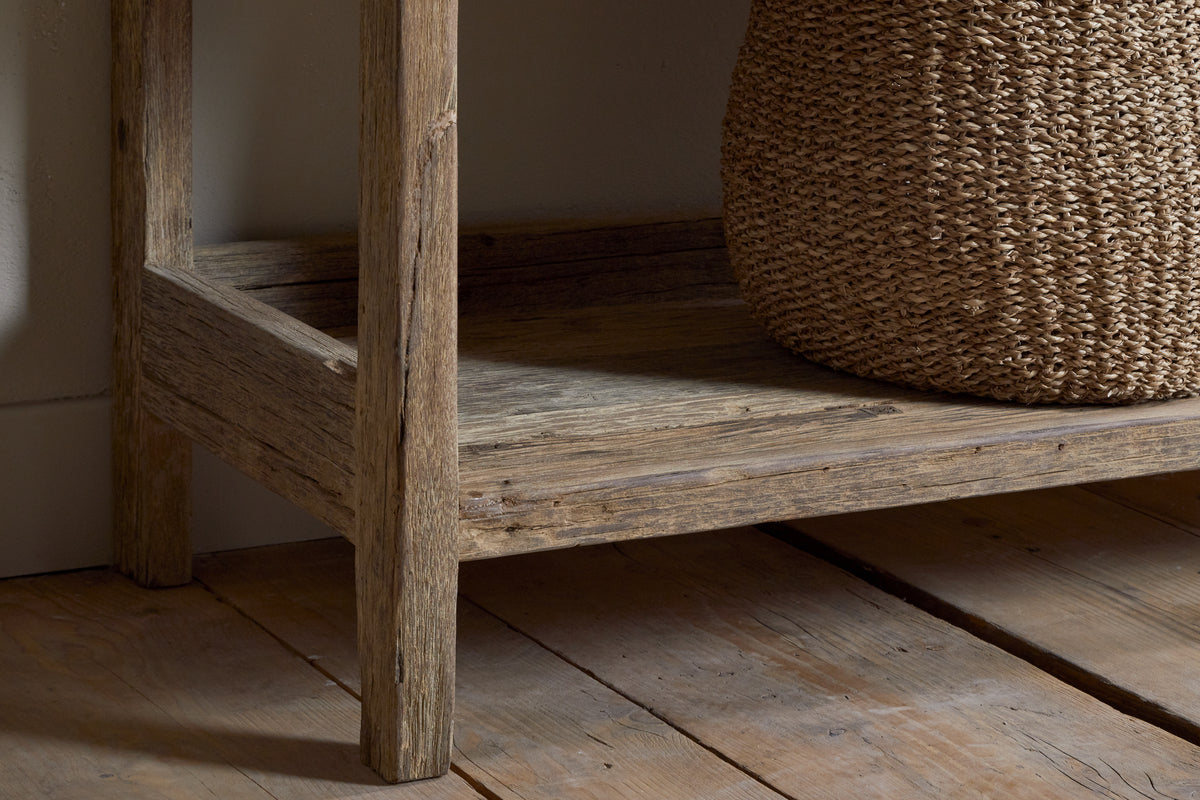Ibo Reclaimed Wood Pantry Standing Shelves - Natural
