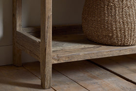 Ibo Reclaimed Wood Pantry Standing Shelves - Natural