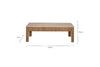 Ira Travertine & Mango Wood Coffee Table - Natural