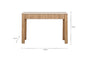 Ira Travertine & Mango Wood Console Table - Natural