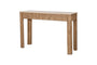 Ira Travertine & Mango Wood Console Table - Natural