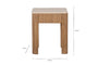 Ira Travertine & Mango Wood Side Table