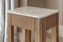 Ira Travertine & Mango Wood Side Table