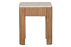 Ira Travertine & Mango Wood Side Table