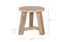 Ibo Reclaimed Wood Round Side Table - Natural