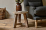 Ibo Reclaimed Wood Round Side Table - Natural