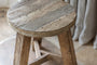 Ibo Reclaimed Wood Round Side Table - Natural