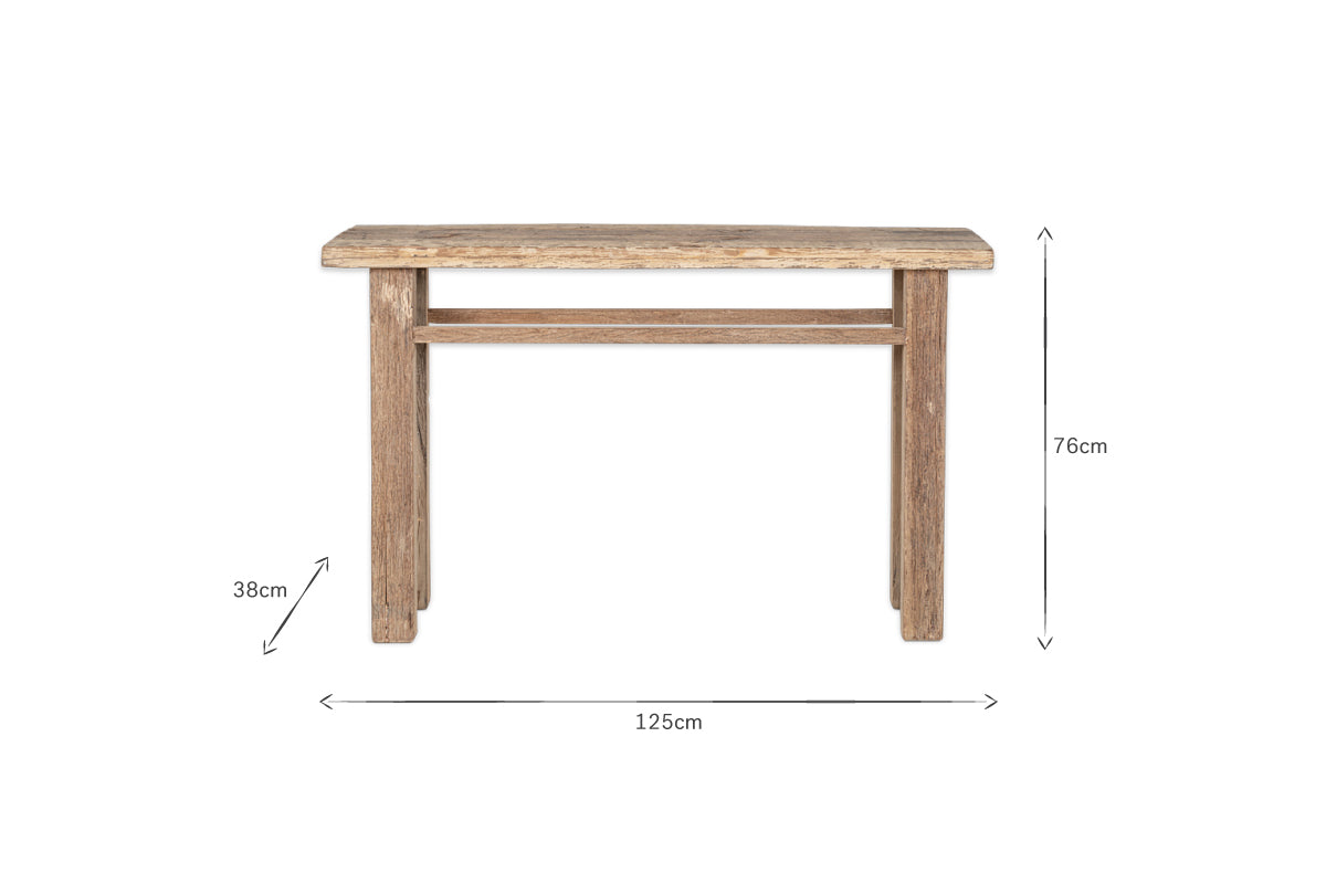 Ibo Reclaimed Wood Console Table - Natural