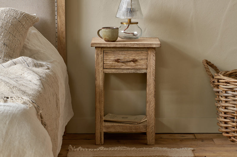 Ibo Reclaimed Wood Bedside Table - Natural