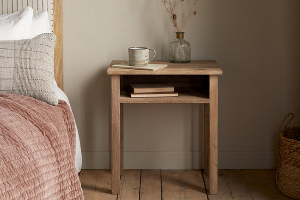 Iya Reclaimed Wood Bedside Table - Natural