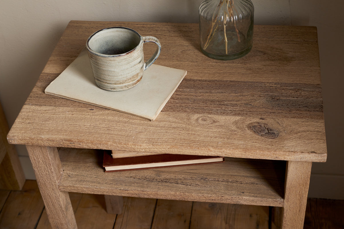 Iya Reclaimed Wood Bedside Table - Natural