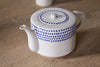 Indigo Drop 4 Person Teapot - Cream & Indigo