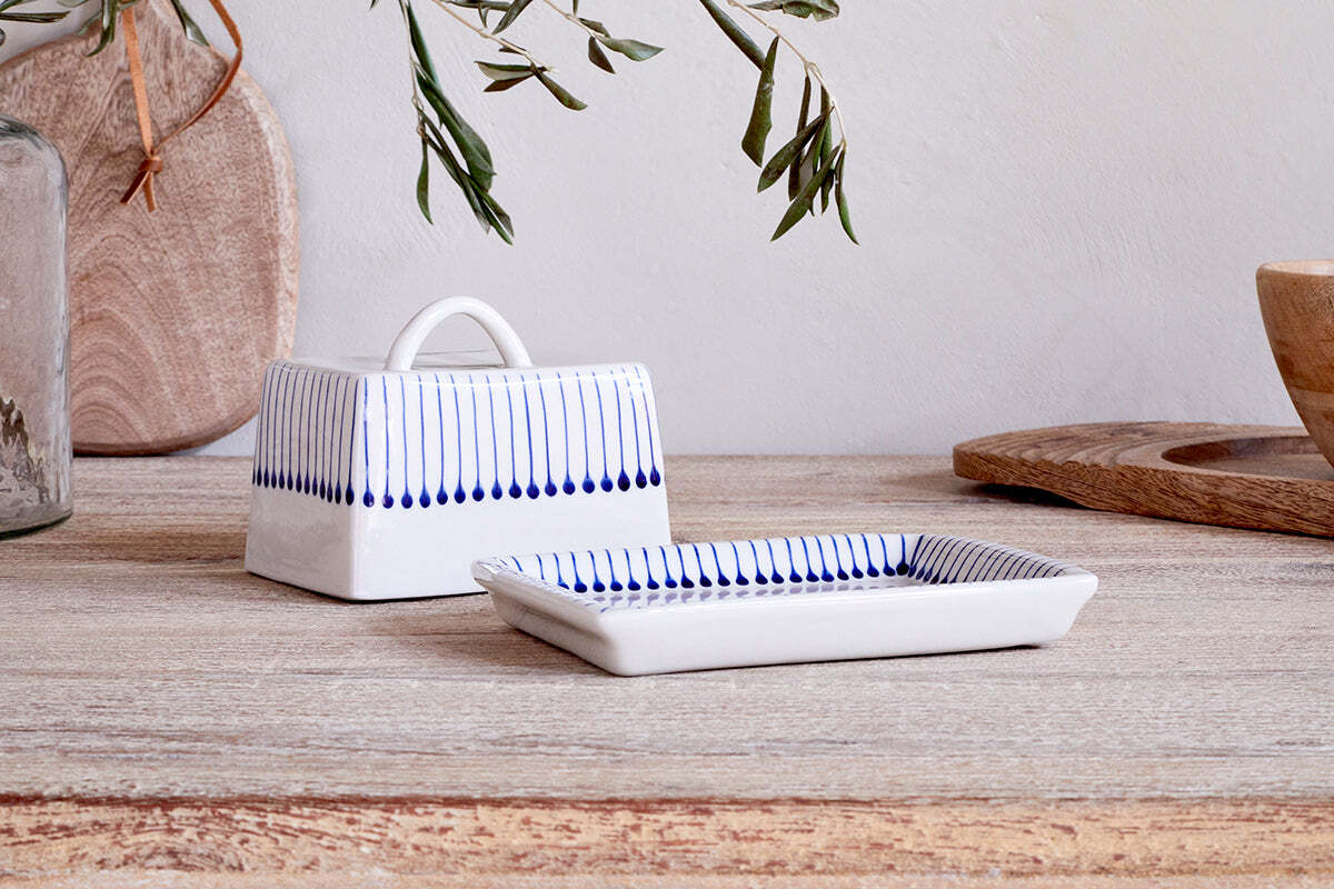 Iba Butter Dish - Indigo