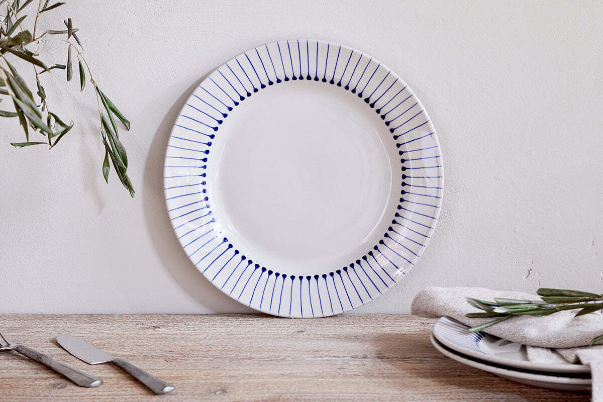 Iba Dinner Plate - Indigo