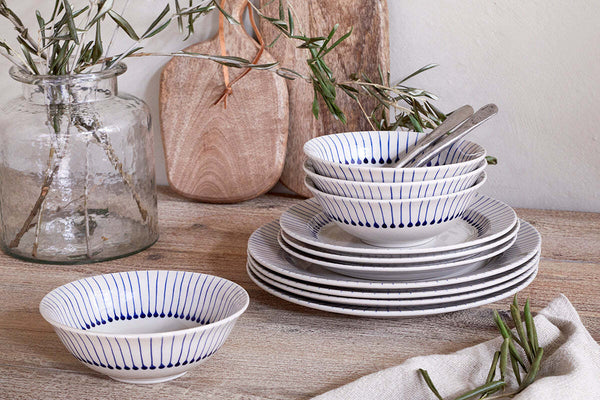Iba Dinnerware Set - Indigo - (Set of 12)