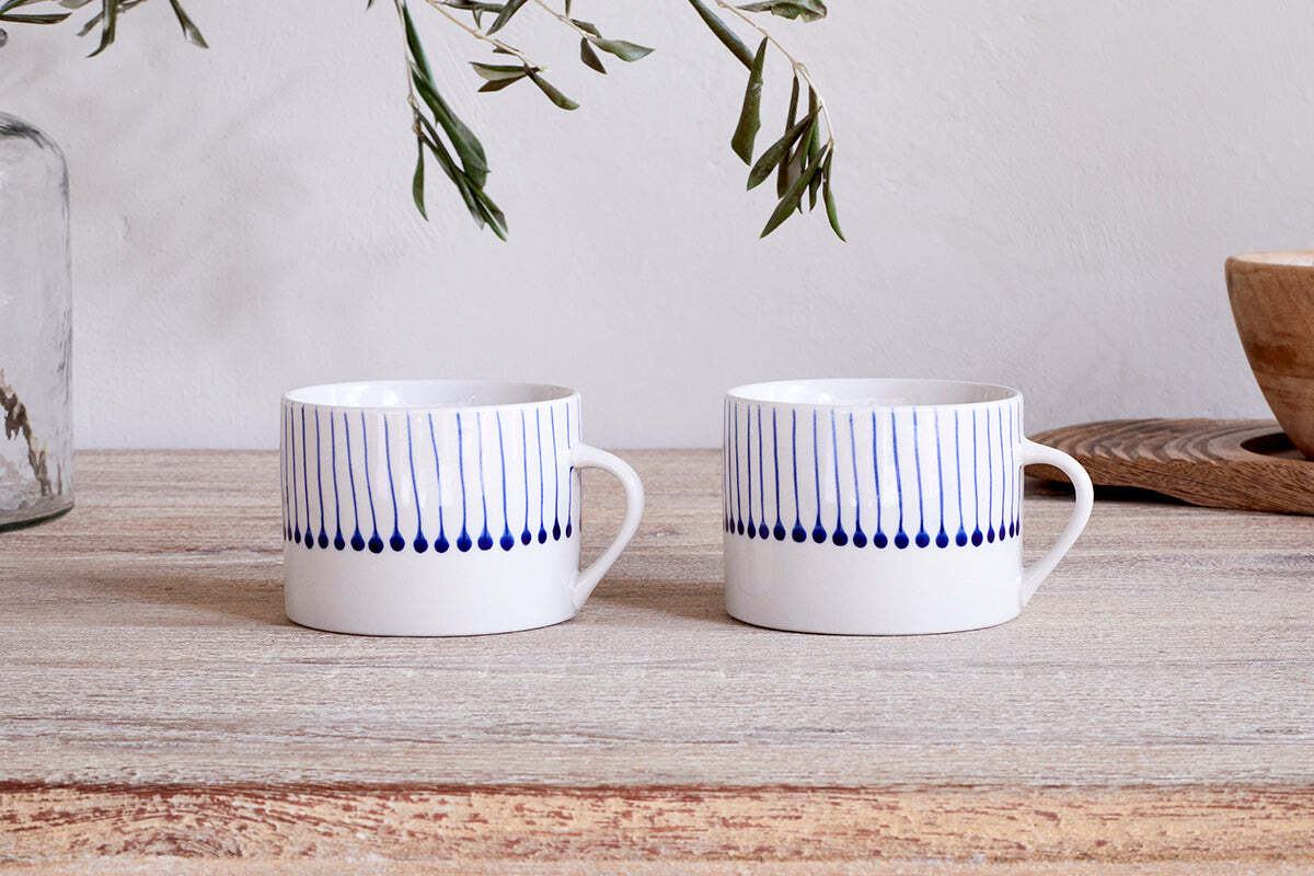 Iba Mug - Indigo - Large (Set of 2)