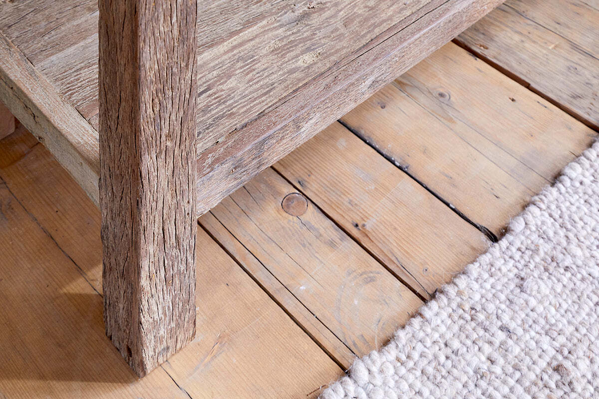 Ibo Reclaimed Wood 3 Drawer Console Table - Natural