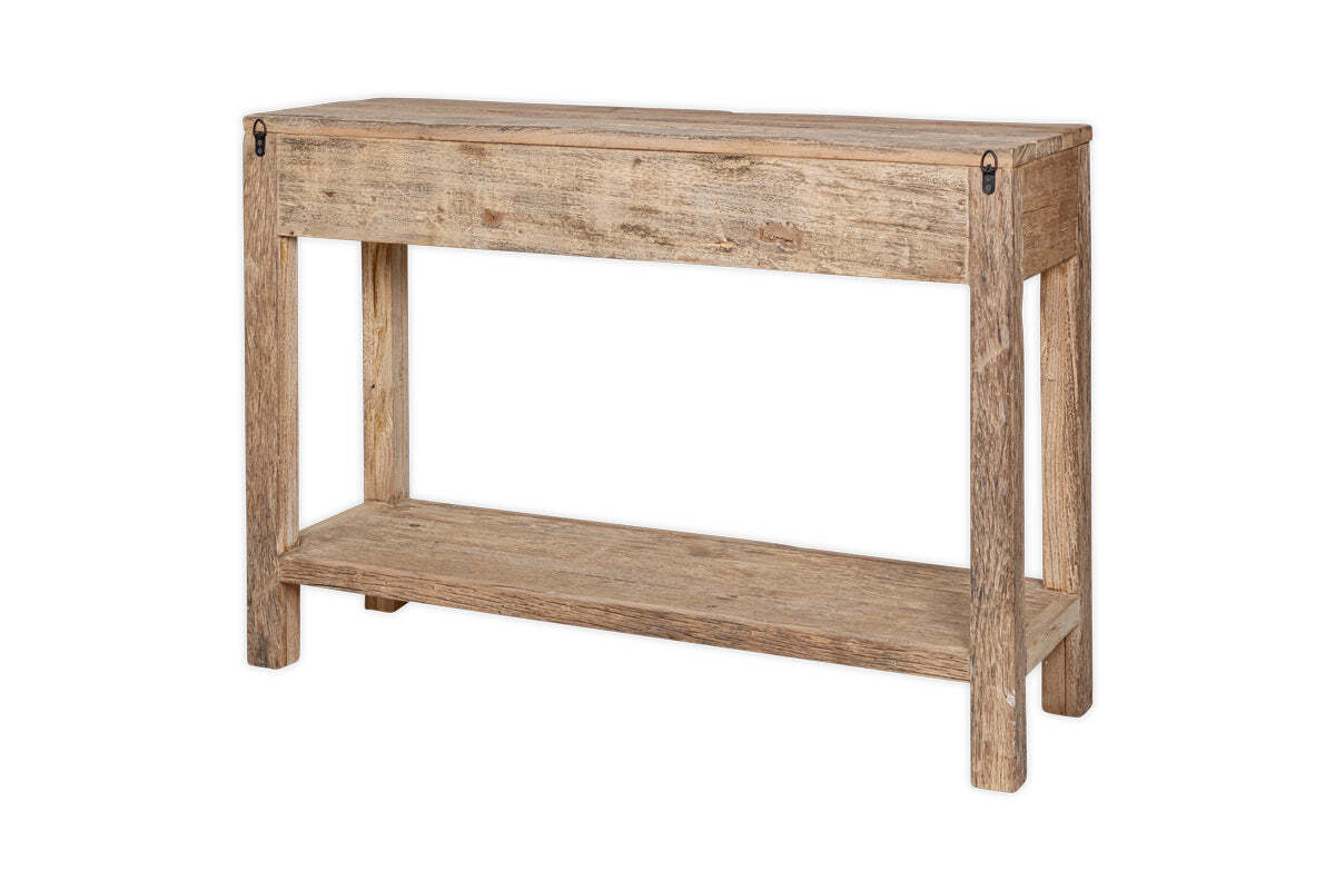 Ibo Reclaimed Wood 3 Drawer Console Table - Natural