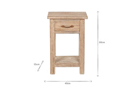 Ibo Reclaimed Wood Bedside Table - Natural