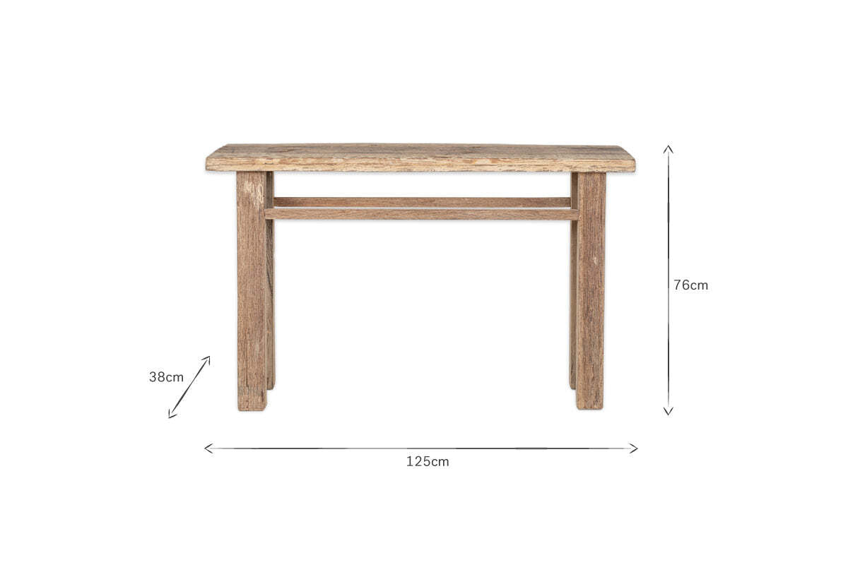Ibo Reclaimed Wood Console Table - Natural