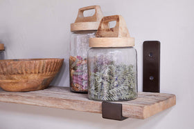 Ibo Reclaimed Wood & Iron Shelf - Natural