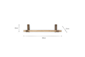 Ibo Reclaimed Wood & Iron Shelf - Natural