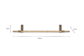 Ibo Reclaimed Wood & Iron Shelf - Natural