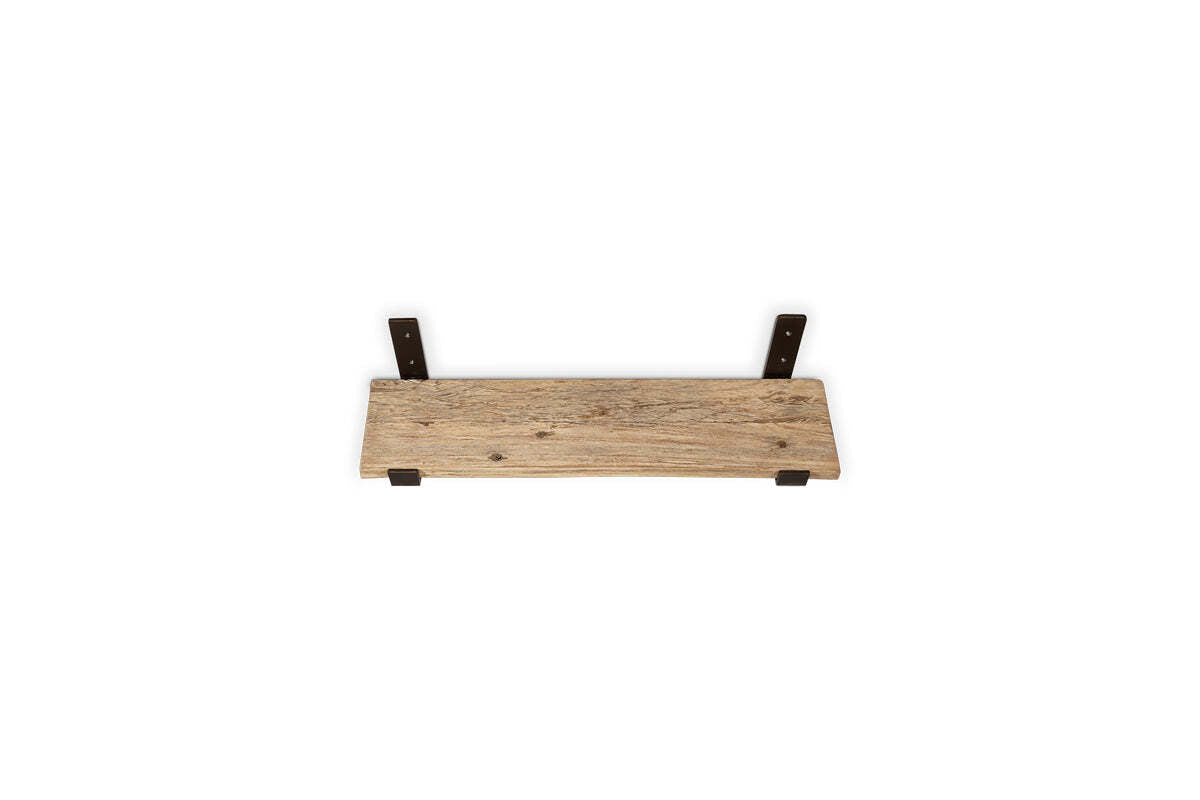 Ibo Reclaimed Wood & Iron Shelf - Natural