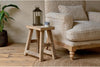 Ibo Reclaimed Wood Low Stool - Natural