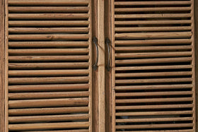 Ibo Reclaimed Wooden Slatted Cabinet – Natural - Large