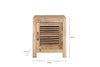 Ibo Reclaimed Wooden Slatted Cabinet – Natural - Small