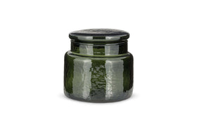 Ilcoso Recycled Hammered Glass Storage Pot - Green