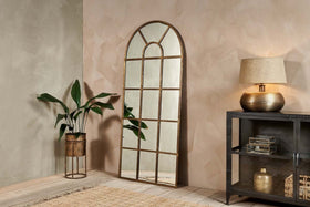 Imoma Iron Full Length Arch Mirror - Brass