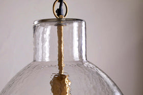 Inayah Recycled Glass Pendant - Clear