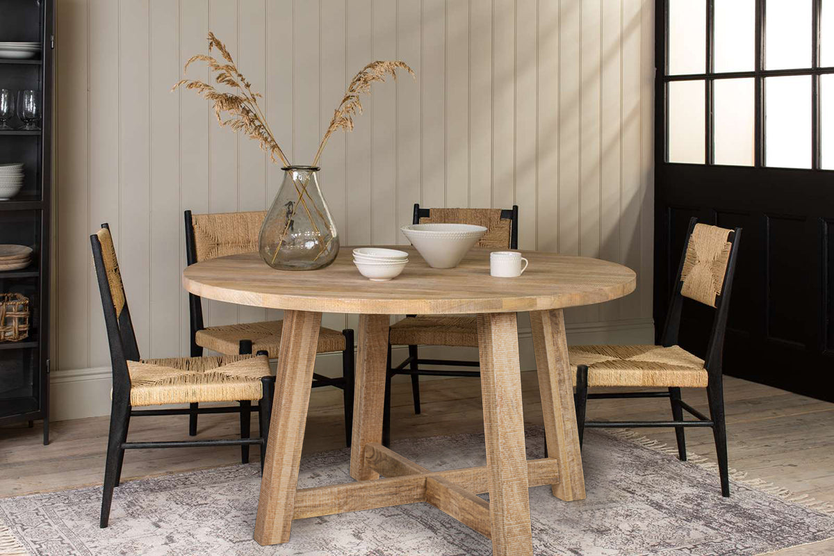 Indali Mango Wood Round Dining Table