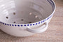 Indigo Drop Colander - Cream & Indigo