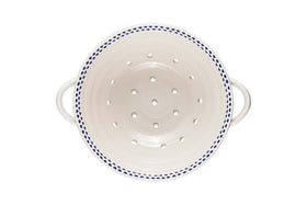 Indigo Drop Colander - Cream & Indigo