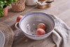 Indigo Drop Colander - Cream & Indigo