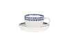 Indigo Drop Cup & Saucer - Cream & Indigo