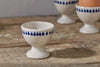 Indigo Drop Egg Cups - Cream & Indigo (Set of 2)