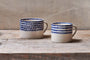 Indigo Drop Mug - Cream & Indigo - Small (Set of 2)