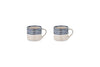 Indigo Drop Mug - Cream & Indigo - Small (Set of 2)