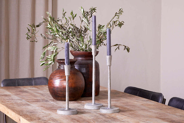 Inigo Candle Holder - Aged Zinc