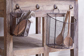 Inkollu Wall Hung Baskets - Aged Brass - (Set of 2)
