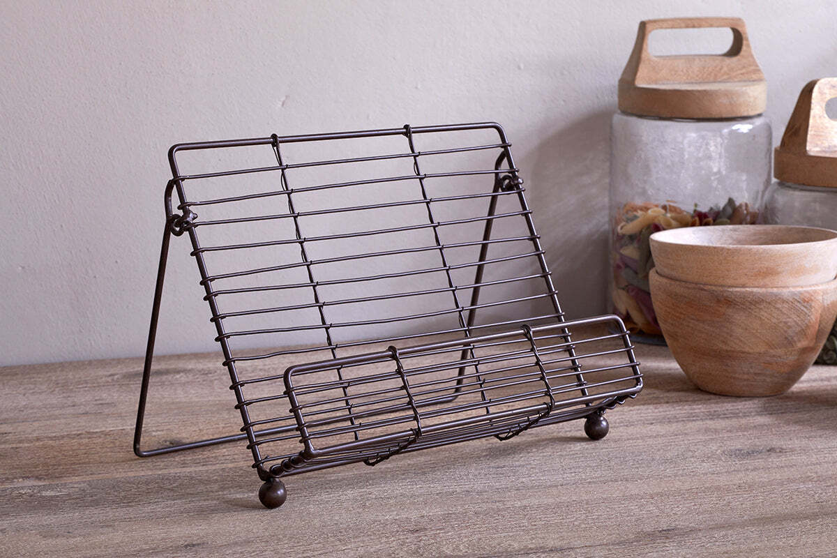 Inkollu Wire Bookstand - Aged Brass