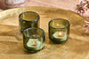 Irda Glass Small Tealight - Dark Emerald  - Small (Set of 3)
