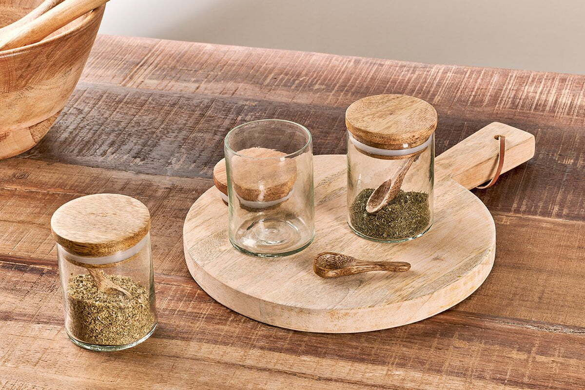 Izaan Spice Jar - Clear - (Set of 3)