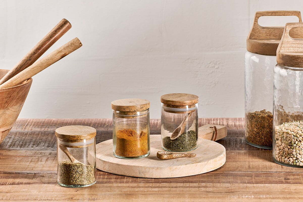Izaan Spice Jar - Clear - (Set of 3)