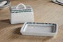 Juniper Drop Butter Dish - Cream & Juniper