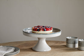Juniper Drop Ceramic Stand - Cream & Juniper